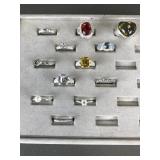 Size 8 Avon Cocktail Costume Jewelry Rings