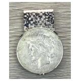 1926 Peace Dollar 90% Silver Coin Money Clip