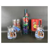 Vtg Welch's Glass Jelly Jar Mickey Mouse & More