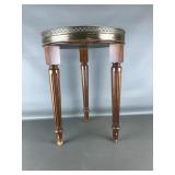 Vtg French Louis Xvi Wood & Marble Accent Table