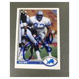 Detroit Lions Jerry Ball Autographed Card