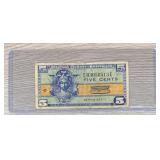 Military Payment Certificate 5 Cents Series 521