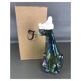 Fenton Multi-carnival Alley Cat Glass Figurine