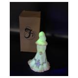 Glowing Fenton Satin Bridesmaid Figure Handpainted