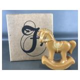 Fenton Chocolate Hobby Horse Glass Figurine