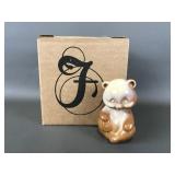 Chocolate Fenton Sitting Bear Figurine