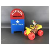 Vintage Postal Station & Fisher Price Jalopy