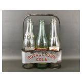 Vintage Royal Crown Glass Cola Bottles And Metal