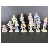Vintage Enesco Growing Up Girls Porcelain Figures