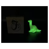 Glowing Fenton Burmese Dinosaur W/ Box