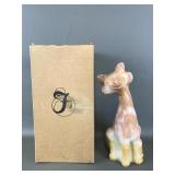 Fenton Rosaline Slag Glass Alley Cat Figurine