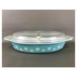 Vintage 1&1/2 Quart Pyrex Snowflate Casserole Dish
