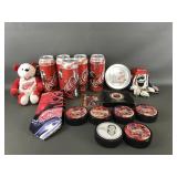 Red Wings Coca-cola Cans, Red Wings Hockey Pucks,