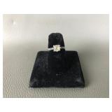 Vintage Sterling Silver Art Deco Style Ladies Ring