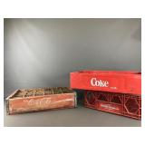 Vtg Wooden & Plastic Coca Cola Delivery Crates