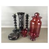 Bohemian Glass Vase & More
