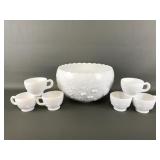 Vintage Westmoreland Glass Grapevine Punch Bowl
