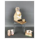 Vintage Knitting Nana Mouse On Mouse Trap &
