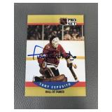 Signed Tony Esposito Montreal Hall Of Fame Card