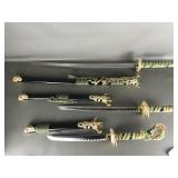Stainless Steel Serpent Dragon Sword Set
