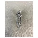 Vintage Sterling Silver Fancy Lady Brooch