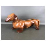 Vtg Hull Pottery Ceramic Dachshund Dog Planter