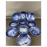 Vtg Royal Copenhagen 1970's Christmas Plates