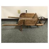 Vintage Wooden Decorative Wheelbarrow