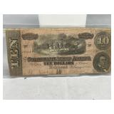 1864 Confederate $10 Bill