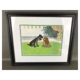 Disney Lady And The Tramp Framed Sericel