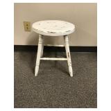 Vintage Rustic Wooden Painted Farmhouse Stool