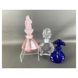 Vintage Pressed Glass Perfume Bottles