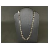 Vtg Sterling Silver Valentino Link Chain Necklace