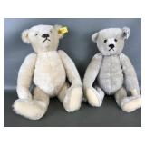 Vtg Steiff Cream-colored Jointed Teddy Bears