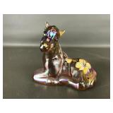 Fenton Carnival Painted Horse Glass Figurine