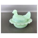 Mosser Jadeite Mini Hen On Nest Salt Cellar