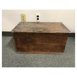 Antique Wooden Storage Chest Or Blanket Box W