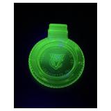 Vtg Penn. Rubber Tire Glowing Uranium Ashtray