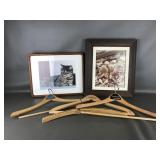 Vtg Wooden Frames, Hudsons, Jacobsons Hangers &