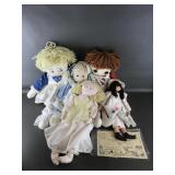 Vtg Elizabeth Doll & Raggedy Ann Cloth Doll & More