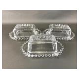 Candlewick Glass Butter Dishes