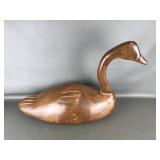 Vtg Handcarved Wooden Swan Primitive Decor