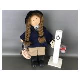 Vtg Lizzie High Wooden Folk Art Doll Wendy Bowman