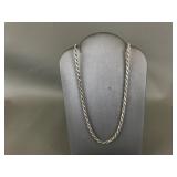 Sterling Silver Classic Twisted Rope Necklace