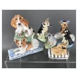 Vtg Pottery Basil Matthews Dog Figurines