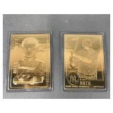 1996 Babe Ruth Gold-plated Commemorative Card