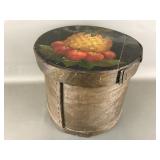 Handpainted Vintage Wooden Sugar Bucket Or Firkin
