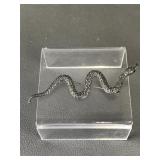 Sterling Silver & Marcasite Snake Brooch Pin
