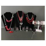 Red & Silver Paparazzi Costume Jewelry