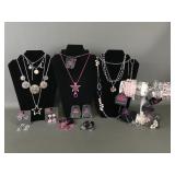 Pastel Pink & Silver Paparazzi Costume Jewelry
